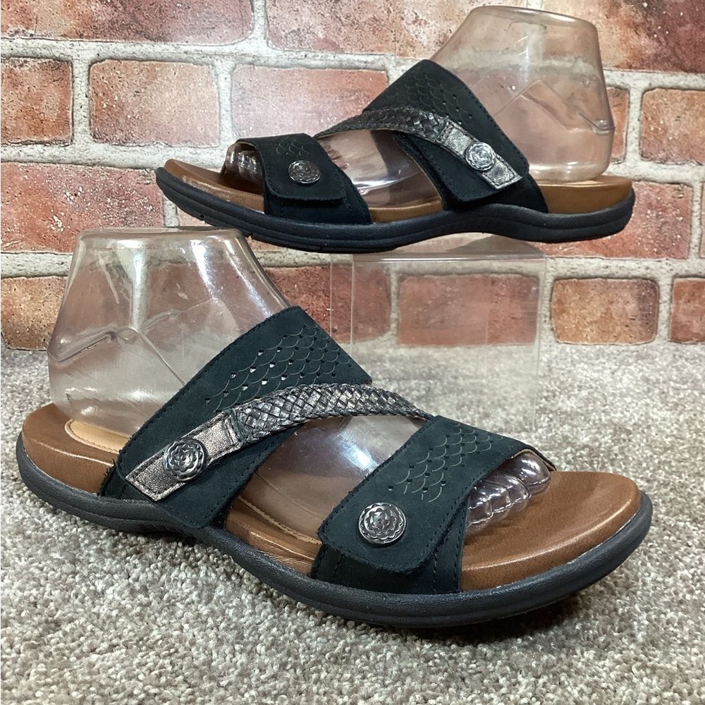 Rockport Cobb Hill Rubey Womens Black Slide Sandals Size 8